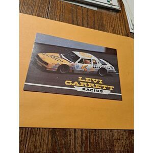 Vintage 1989 Geoff Bodine Levi Garrett 5 NASCAR Driver Card Waddell Wilson Chevy